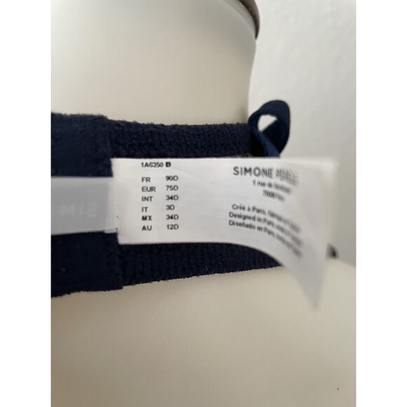 Simone Perele Lingerie Women Bra Elsa Floral Embroidered Night Blue - Picture 9 of 10